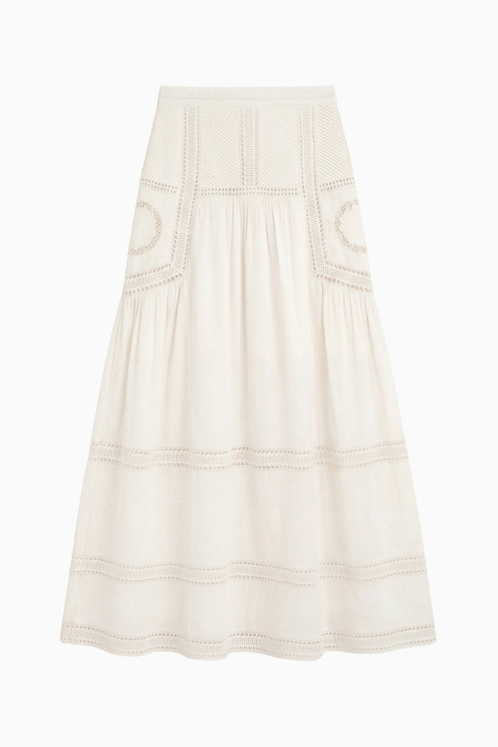 Alice Cotton Midi Skirt - Pristine
