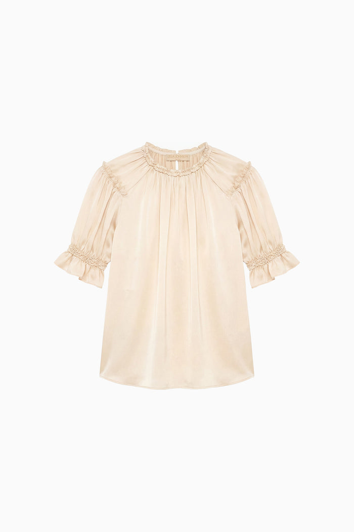 Alina Silk Top - Ivory