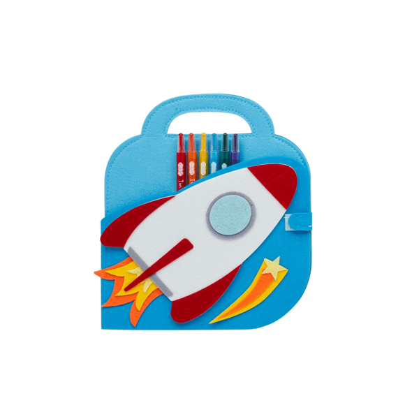 Art Folio Set - Rocket Ship - Wee Bee Baby Boutique