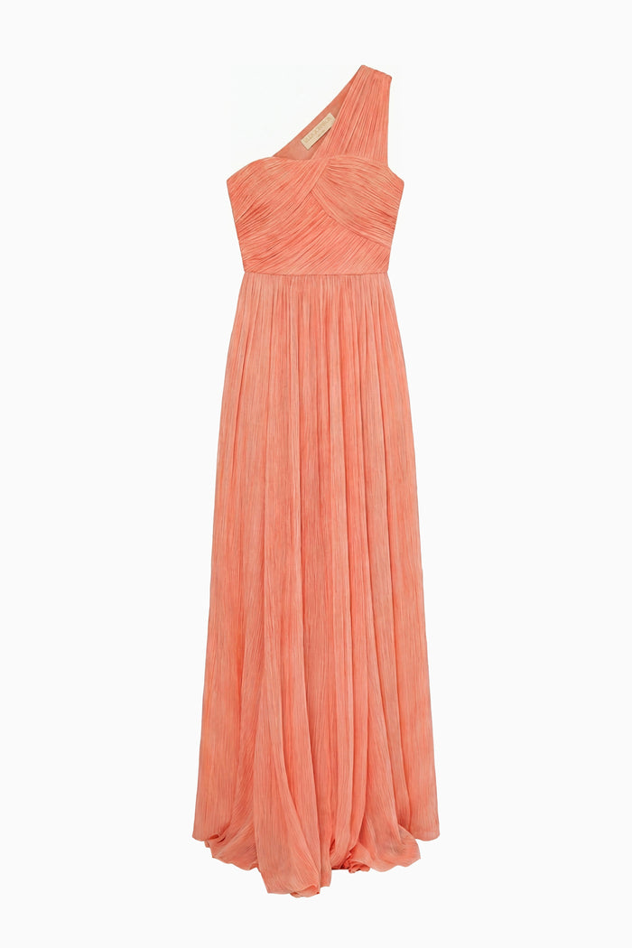 Azalea Crinkled Silk One Shoulder Designer Gown - Flat Lay | Ulla Johnson