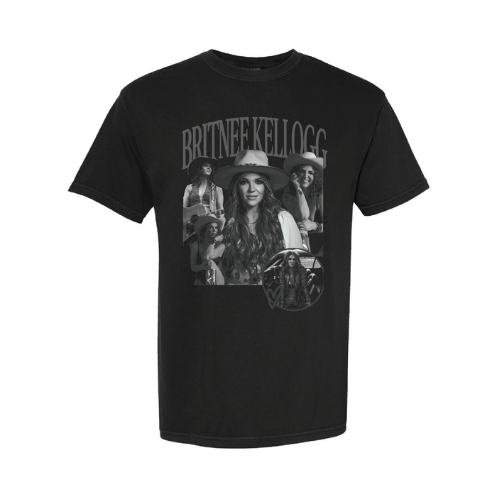 BRITNEE KELLOGG Photo Collage Black Tee