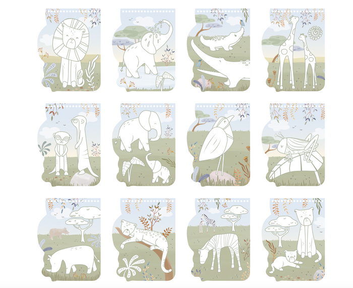Cahier de coloriage Safari Friends | Lion