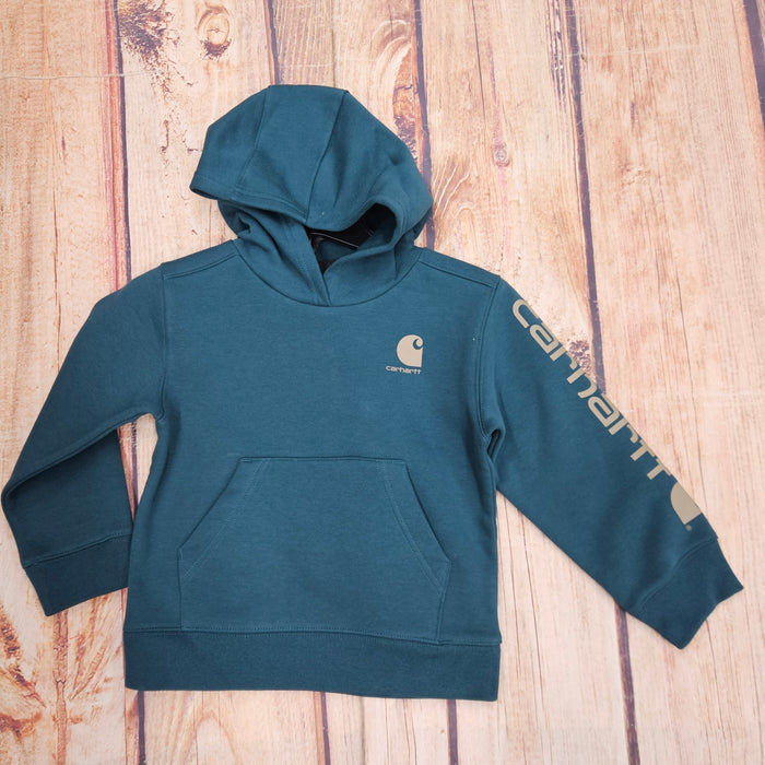 CARHARTT HOODED GRAPHIC SWEATSHIRT ATLANTIC GREEN/DK TEAL