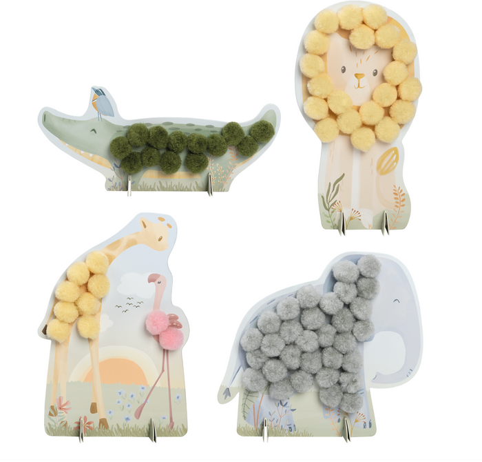 Cartes à pompons | Safari Friends