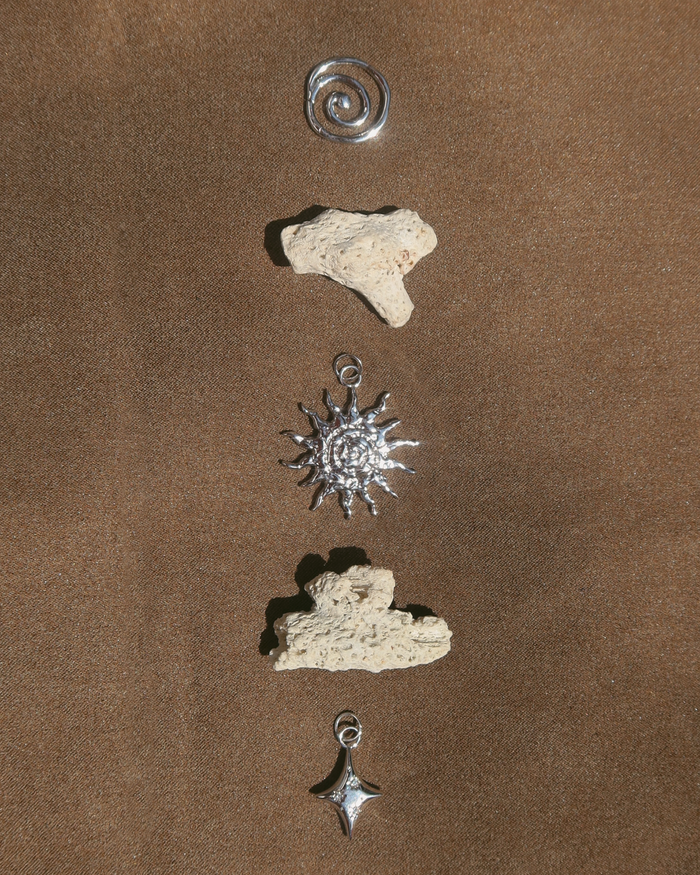 Gillian Spiral Sun Charm - Mod + Jo - Jewelry built to last, advanced plating technology