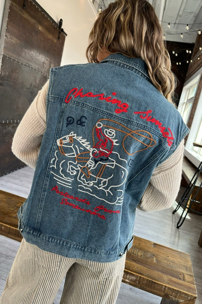 Chasing Sunsets Denim Vest
