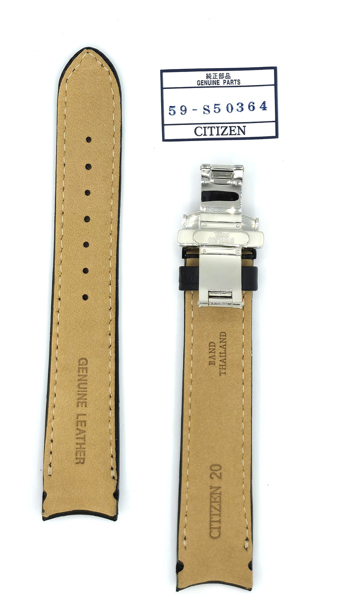 Citizen BL8000-03A Nahkaranneke musta linkkulukolla 59-S50364