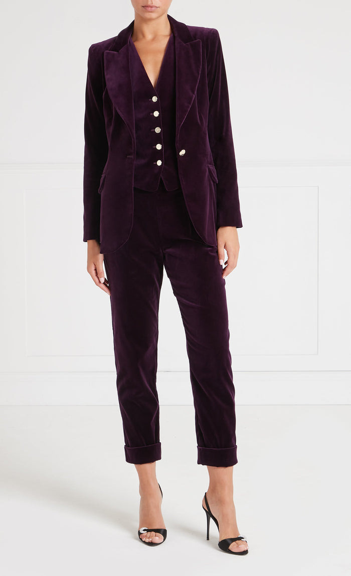 Clove Velvet Jacket - Dark Amethyst