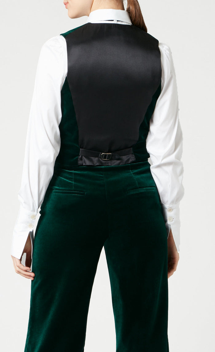 Clove Velvet Waistcoat - Emerald