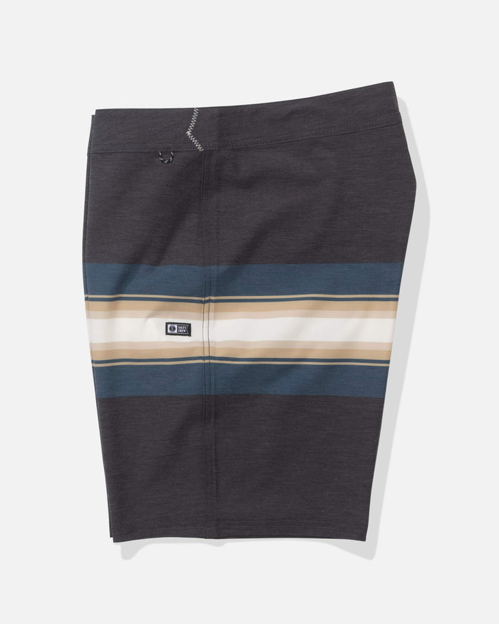 Crew Stripe Boardshort - Pirate Black