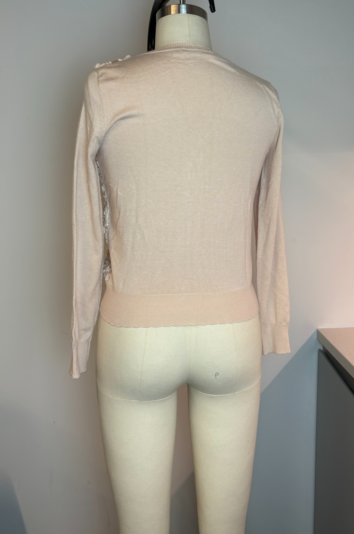 Darling Floral Appliqué Cardigan