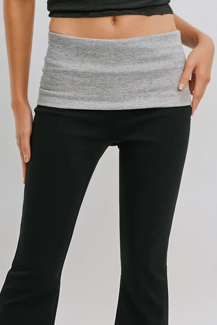 Dragoljub Colorblock Bootcut Pants In Black