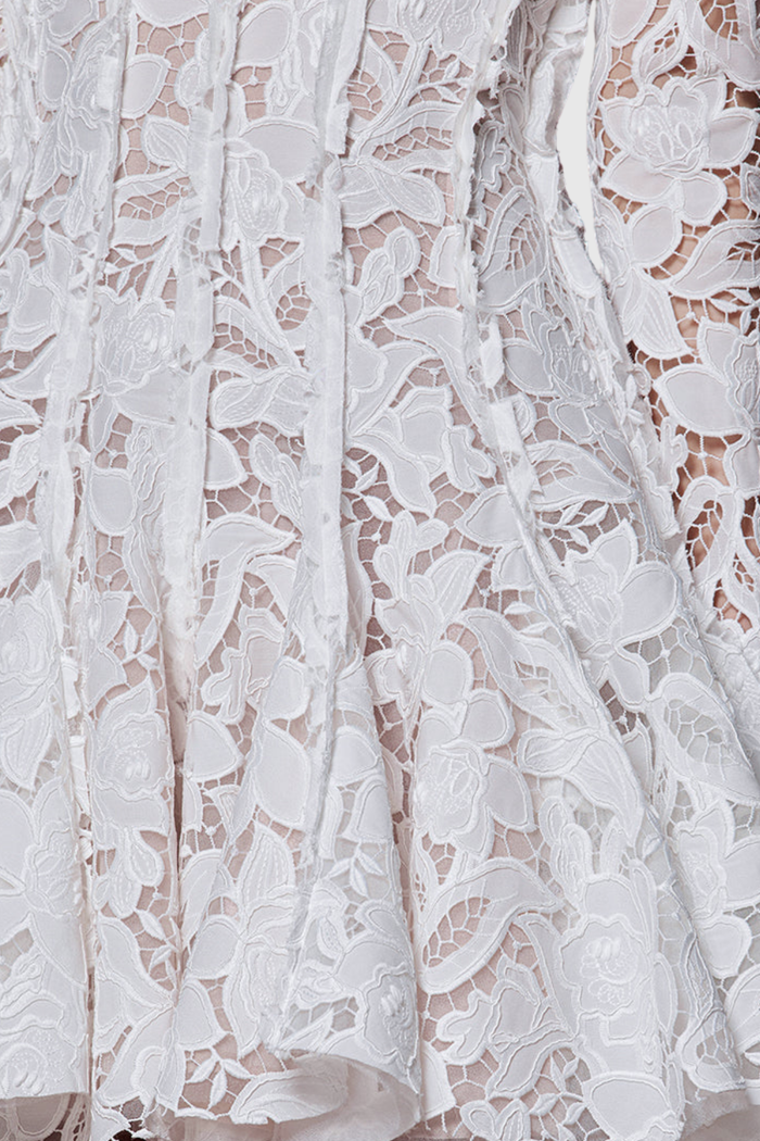 Dujam Long Sleeve Floral Mini Dress