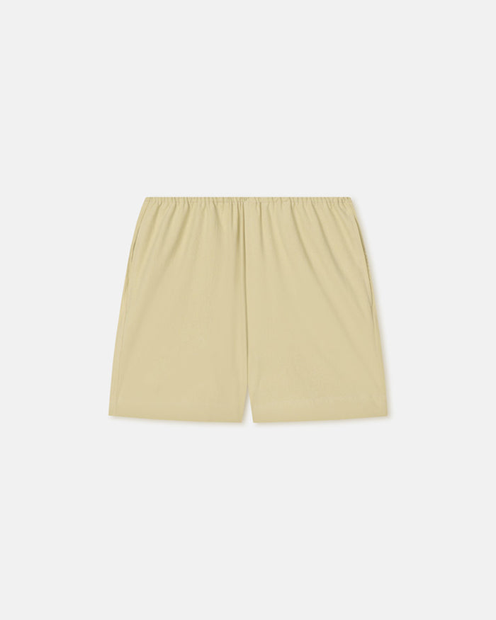 Dylla - Tailored Washed Calico Shorts - Sage