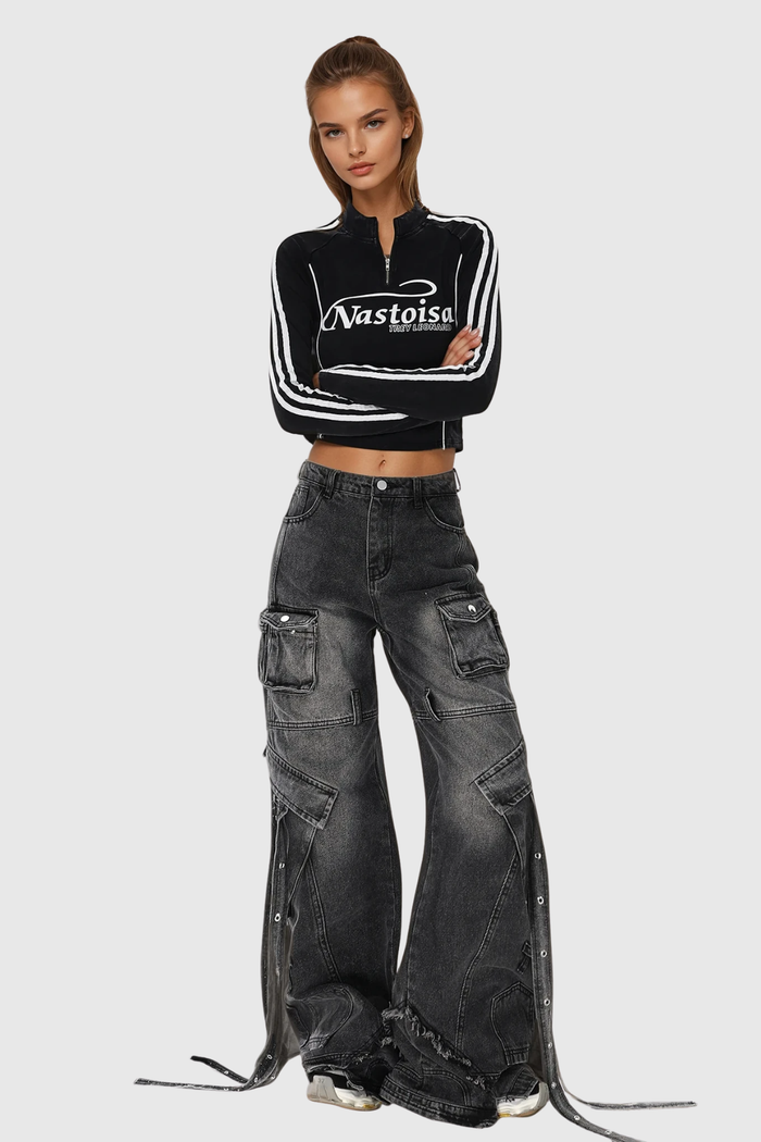Dzvezdan Fringe Cargo Jeans