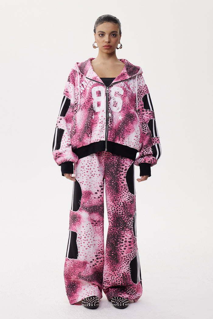 Eleutherius Deconstruct Tie Dye Stripe Jacket