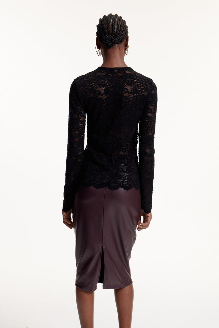 Elton Lace Zipper Top