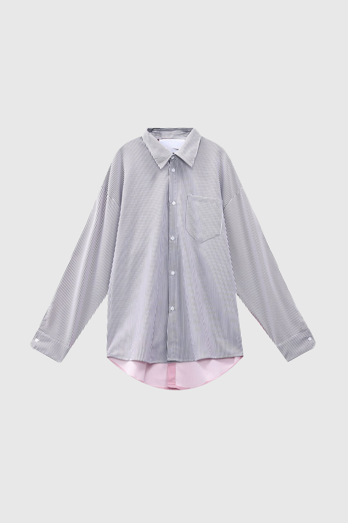 Enu Deconstruct Stripe Shirt