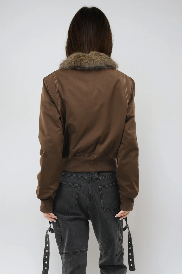 Fahim Faux Fur Zipper Jacket