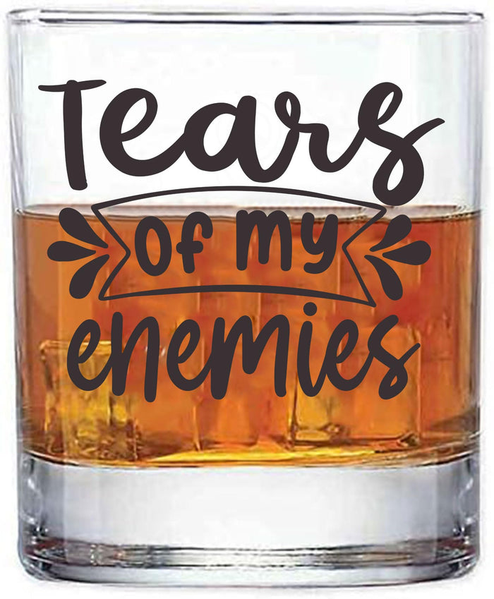 GIFTS INFINITY Alcohal Drinking Qoutes Funny Sayings Double 11oz Old Fashioned Glasses UV Printed. (D-27)