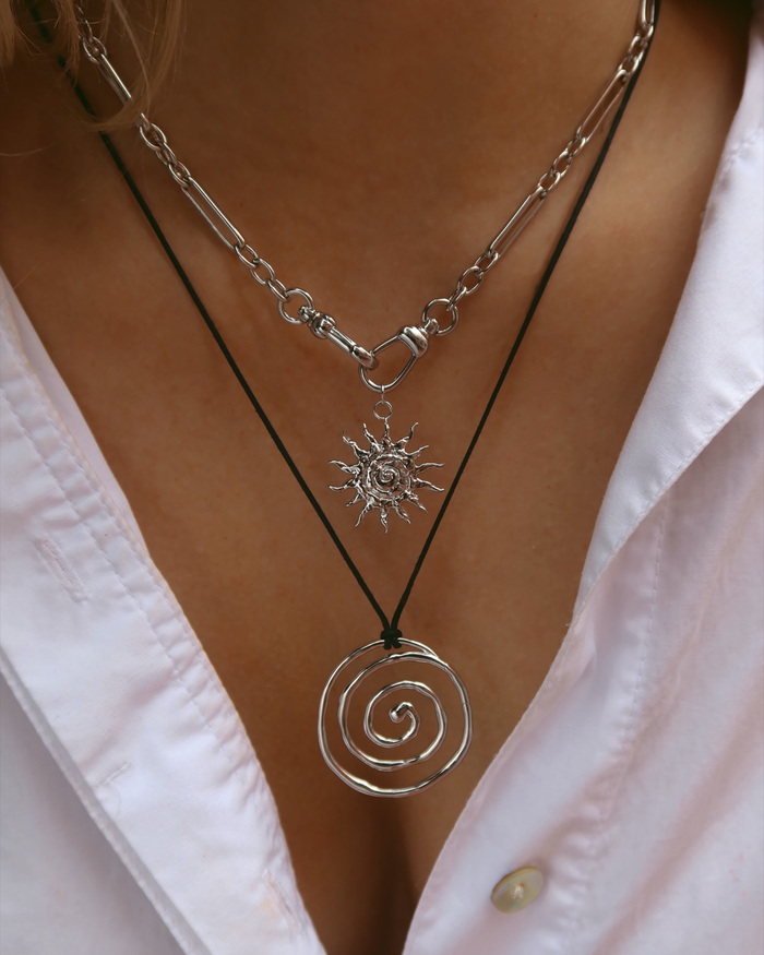 Gillian Spiral Sun Charm - Mod + Jo - Jewelry built to last, advanced plating technology
