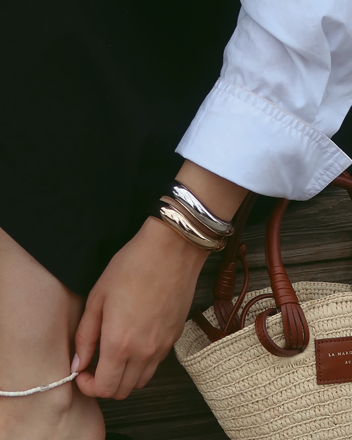 Giselle Domed Cuff Bracelet - Mod + Jo - Jewelry built to last, advanced plating technology
