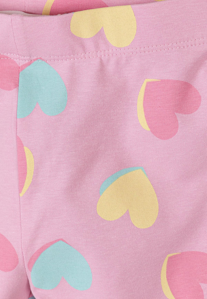 Cycle Shorts 5-Pack, Heart Print & Stripe, Lilac Grey - 8