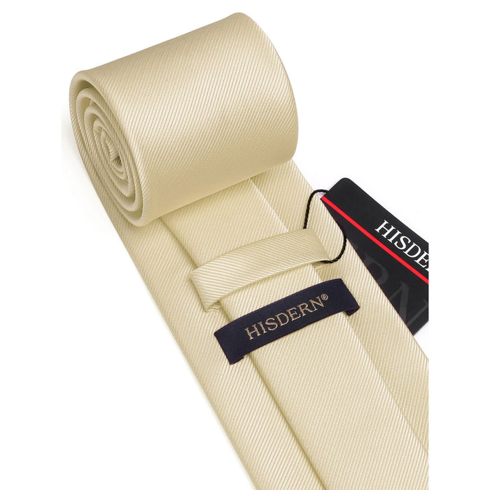 Solid Tie Handkerchief Cufflinks - A- LIGHT CHAMPAGNE