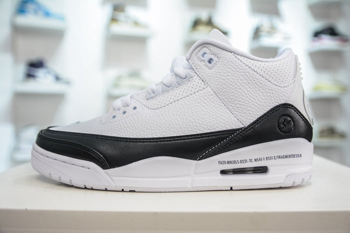 Jordan 3 Retro x Fragment White Black
