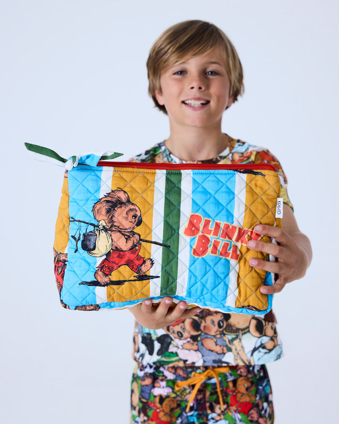 Kip&Co x Blinky Bill Adventures With Blinky Quilted Cotton Toiletry Purse