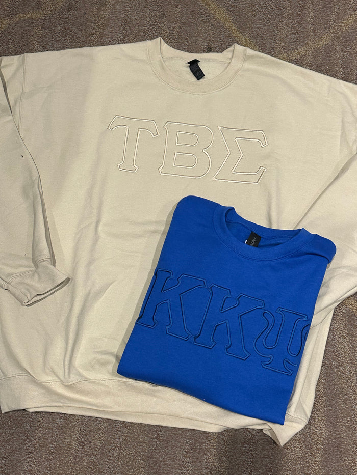KKPsi & TBS - Satin Stitched Sweatshirt