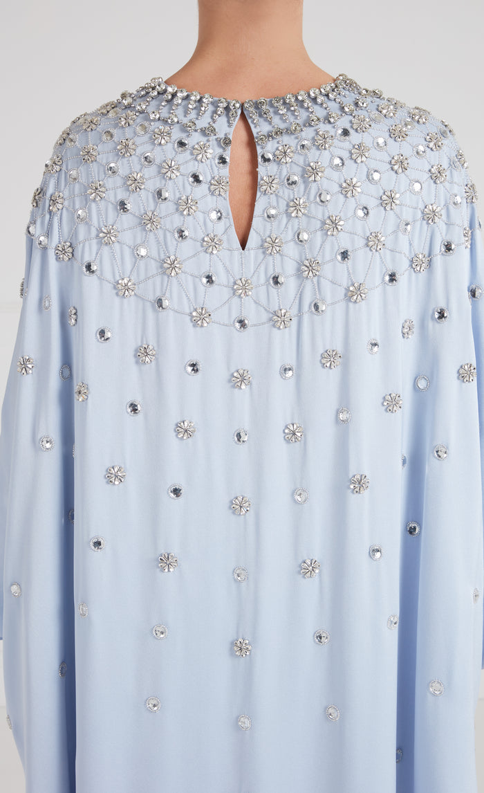 Layla Gown - Pale Blue & Silver