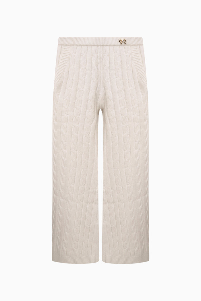 Little Girls Shalley Cable Knit Pants