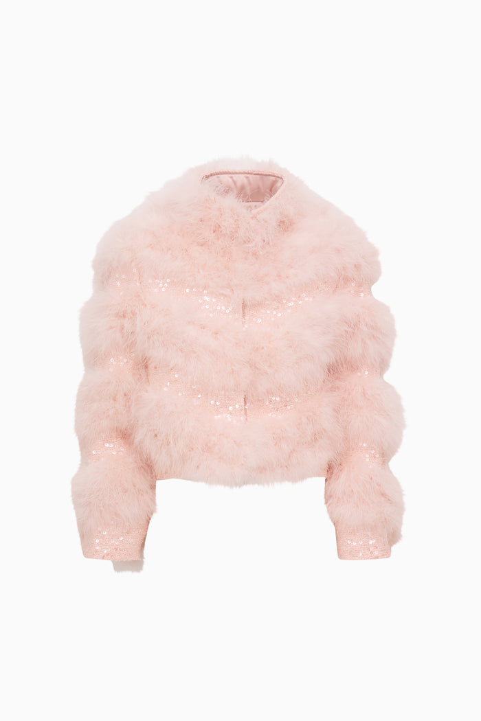 Little Girls Trislyn Feather Sequin Jacket