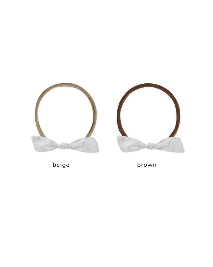 Little Knot Headband || Beige, Dusty Blue