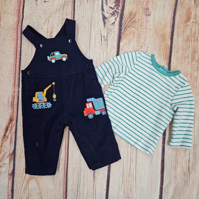 LITTLE ME 2 PIECE OVERALL SET LCN16426N-L457-1002