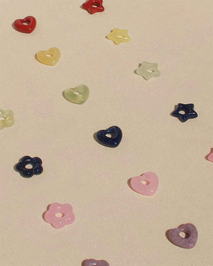 Lola Heart Gemstone Spacer