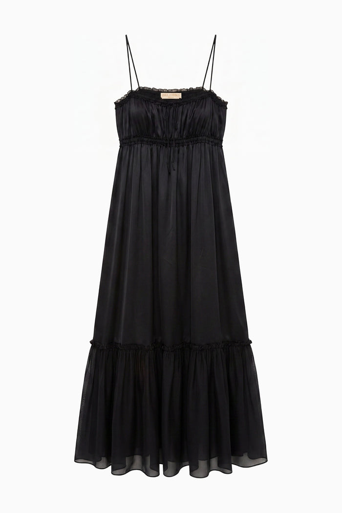 Marielle Cami Silk Dress - Noir