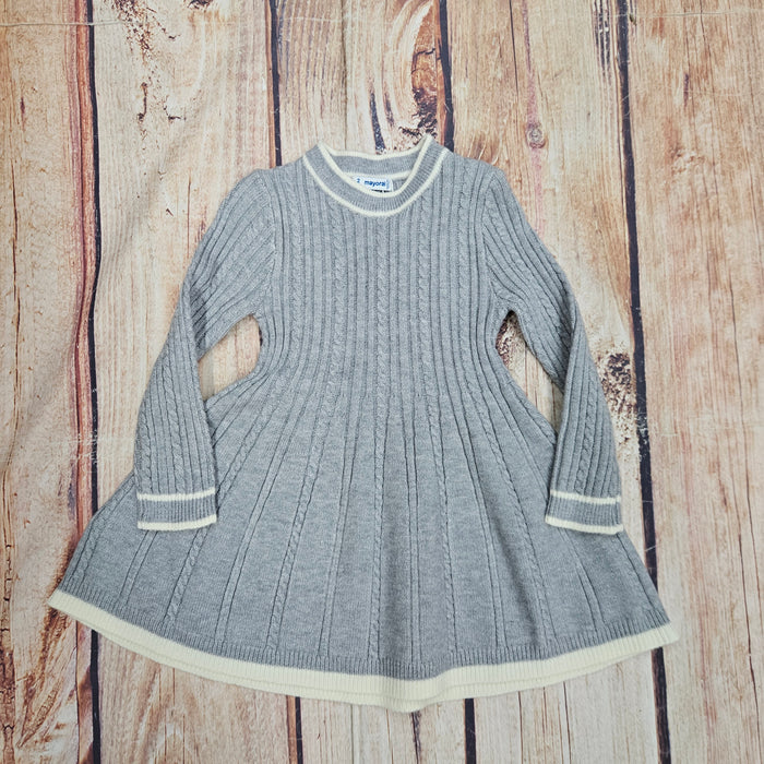 MAYORAL GIRLS KNIT DRESS GREY 4920