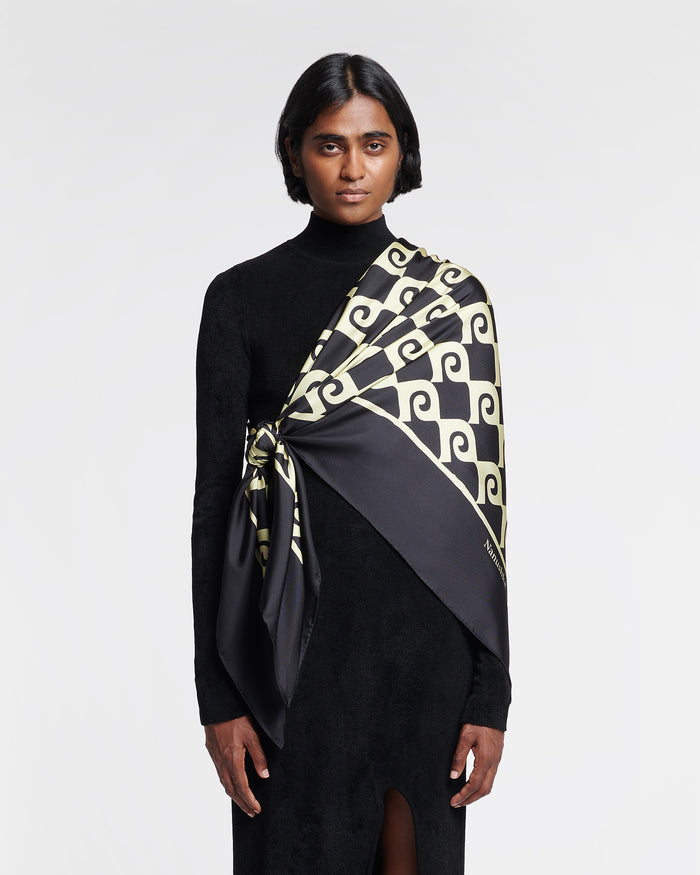 Miani - Silk scarf - Diamond Check