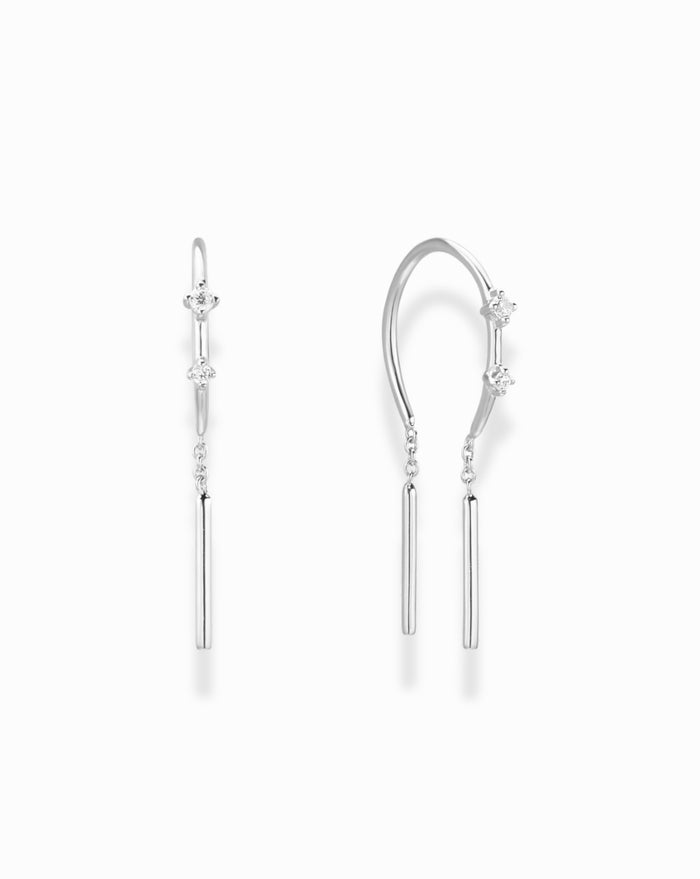 Mila Threader Huggies - Mod + Jo - Jewelry built to last, advanced plating technology