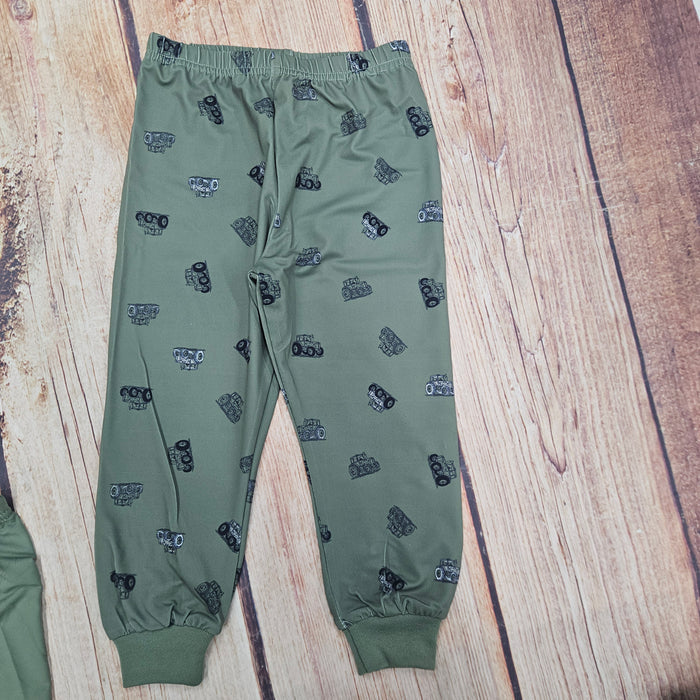 NORUK BOYS 3PC PAJAMAS TRACTORS S26P05 GREEN