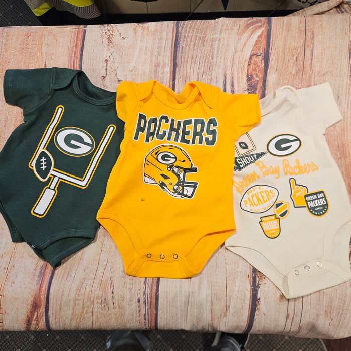OUTER STUFF 3 PK GREEN BAY PACKER CREEPER 9K1N1SDZ5