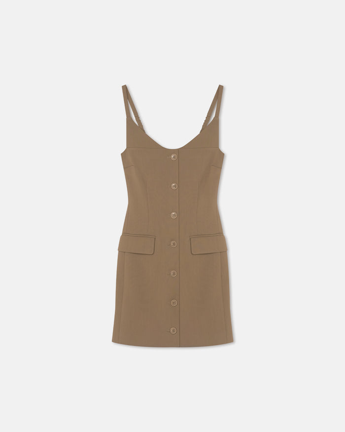Peitho - Tailored Mini Dress - Brown