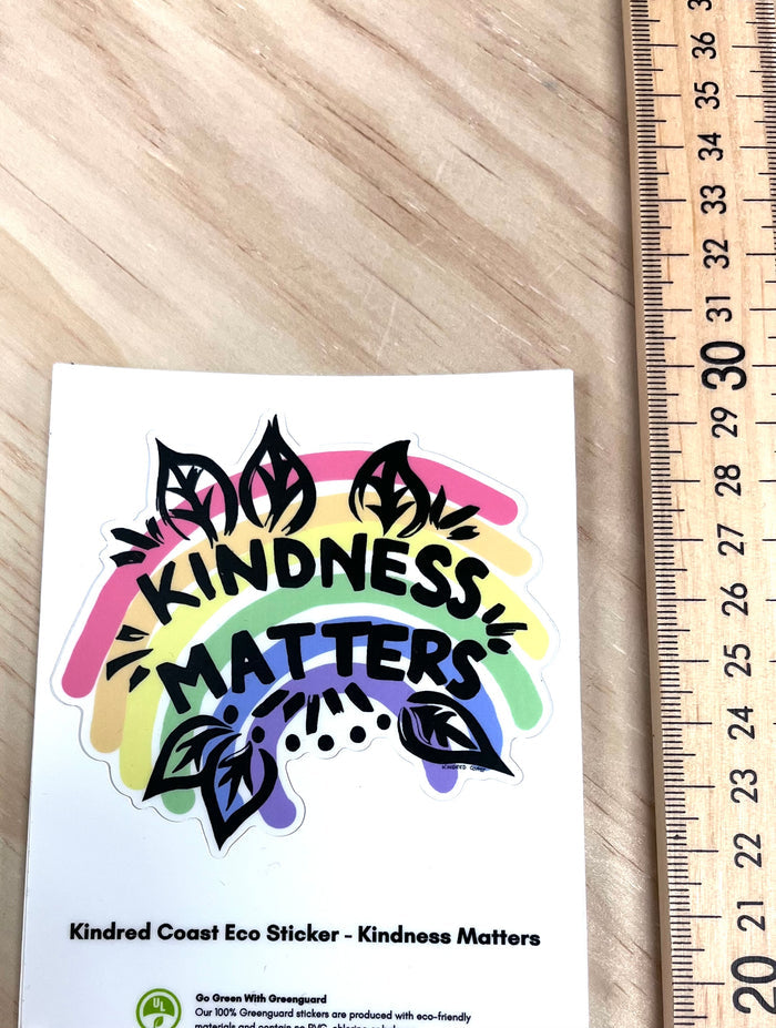 RAINBOW KINDNESS MATTERS Eco Vinyl Stickers