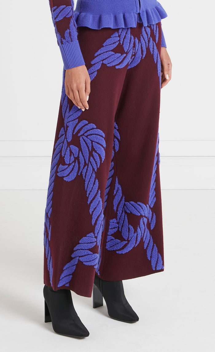 Rope Knit Trousers - Merlot