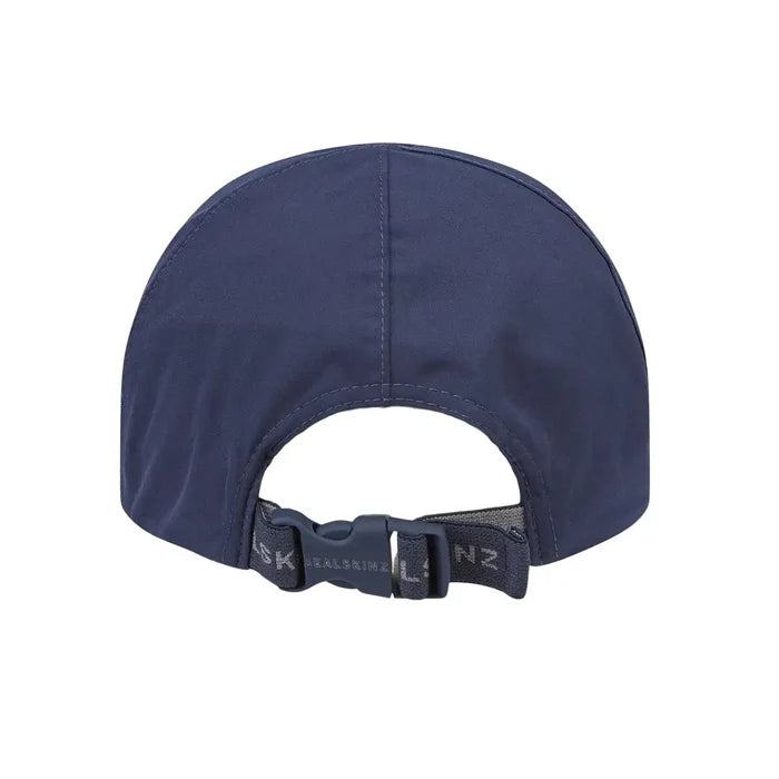 Sealskinz Langham waterproof SPF 40+ cap in navy colour shown from the rear highlighting the adjustable buckle