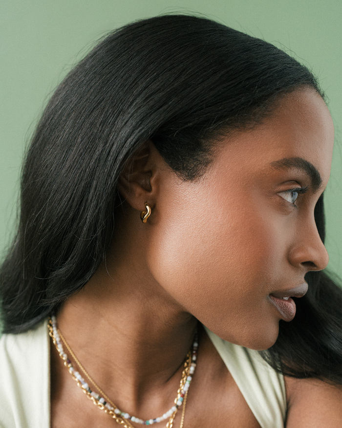 Sloan Wavy Huggies - Mod + Jo - Jewelry built to last, advanced plating technology