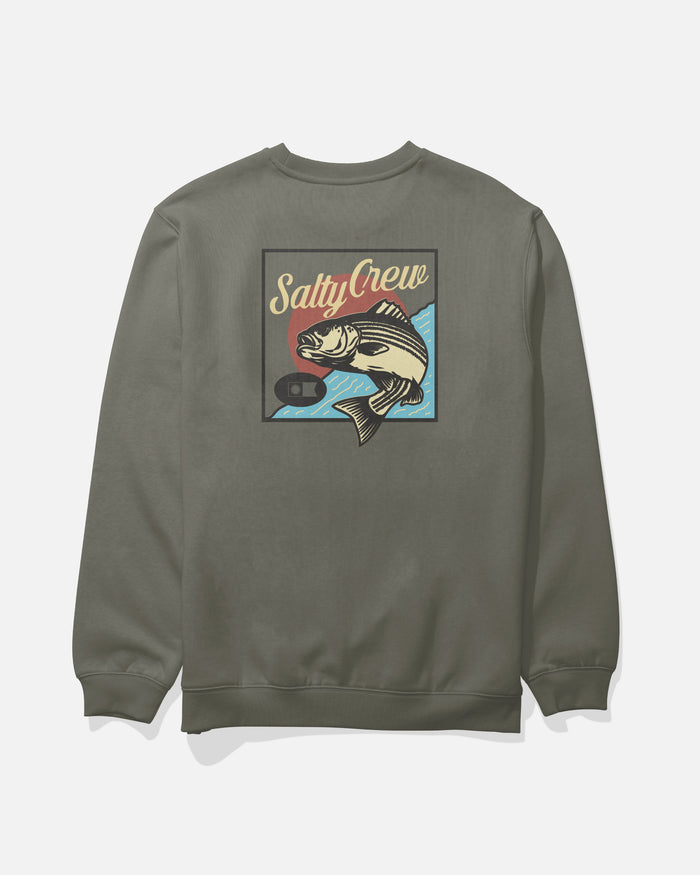 Striped Crew - Dusty Olive