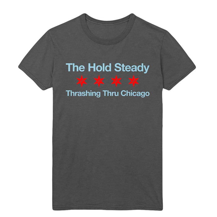the hold steady Thrashing Thru Chicago - Grey T-Shirt